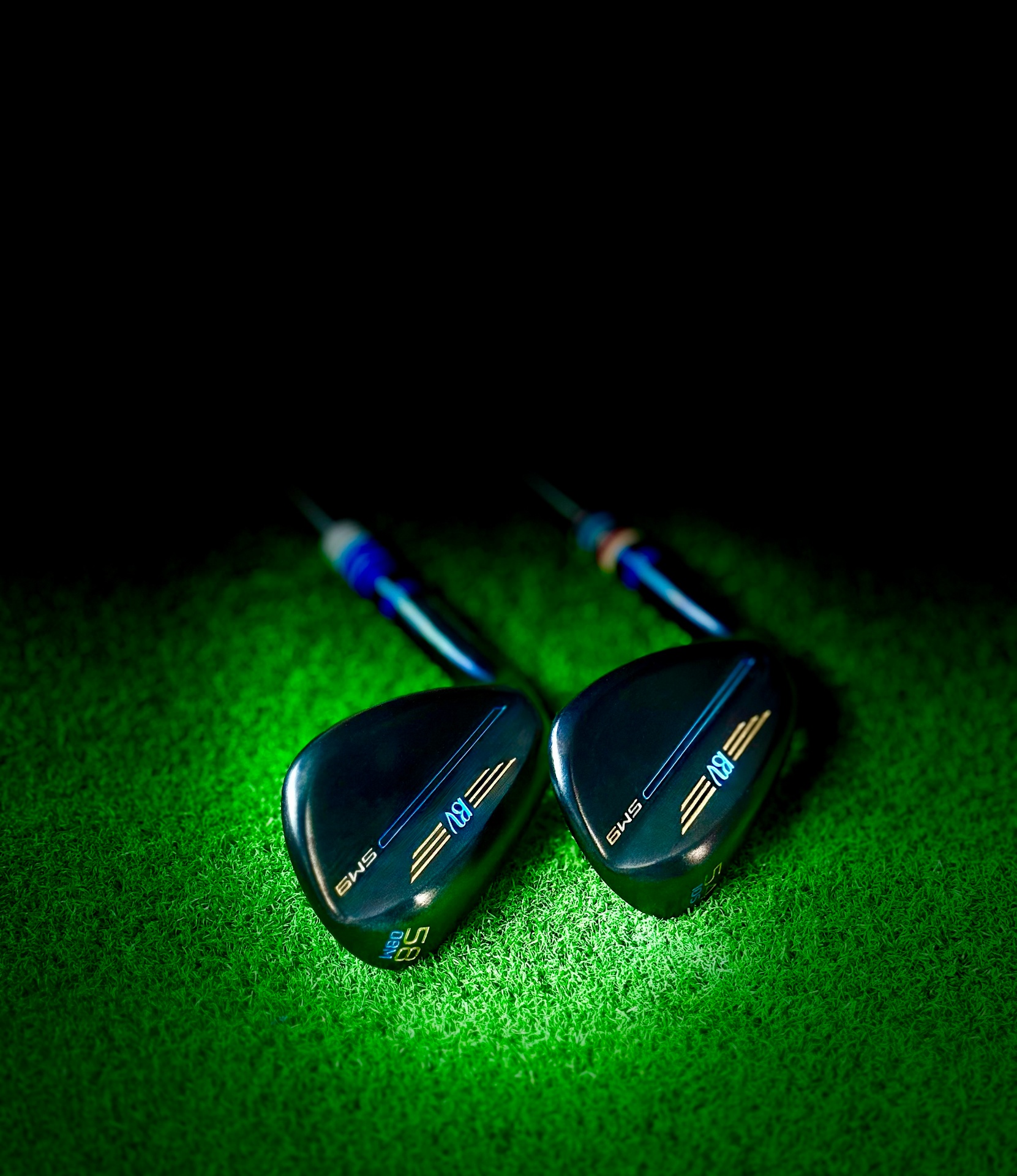 Titleist Vokey SM9 - 54º/ 58º wedge after Tour Blast Torched Blue refinish by Sublevel Golf